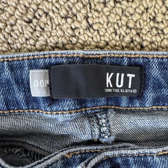 Kut From The Kloth Reese Ankle Straight Leg Jeans US Women's 00 Petite - Picture 4 of 6